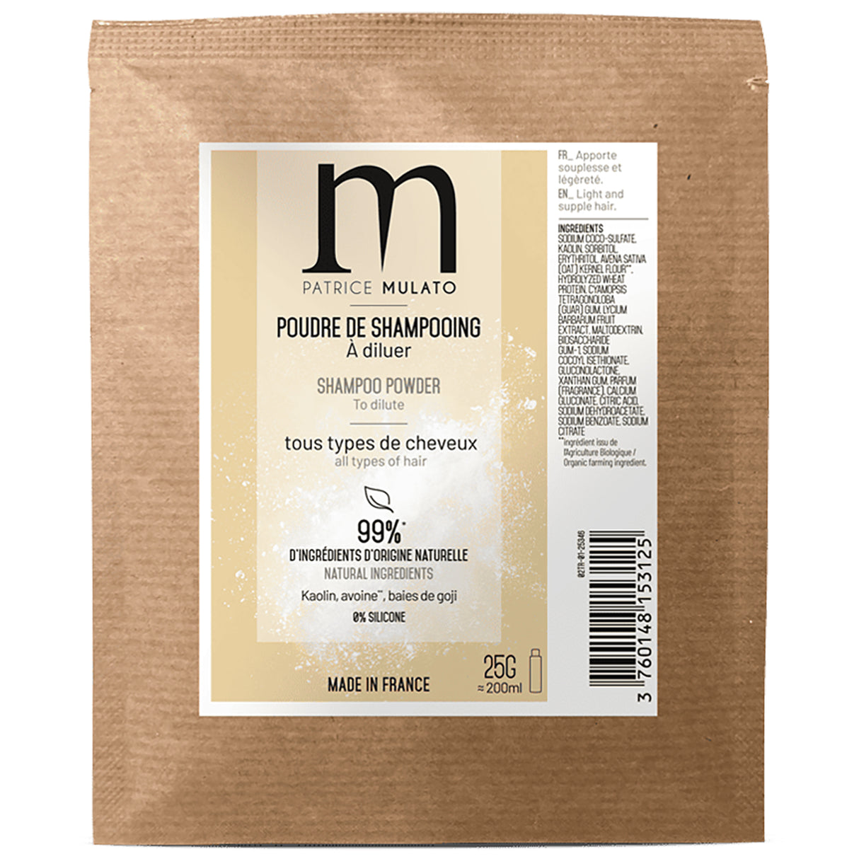 Poudre de Shampoing Tous types de Cheveux Mulato