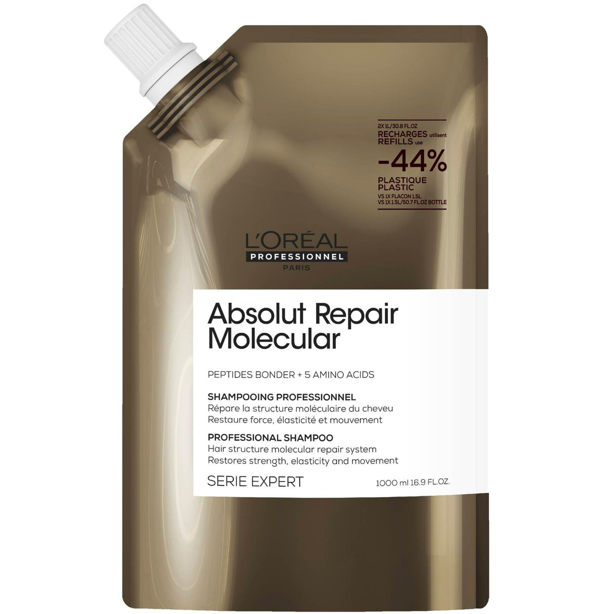 Éco-Recharge Shampoing Absolut Repair Molecular L'Oréal Professionnel 1000 ML