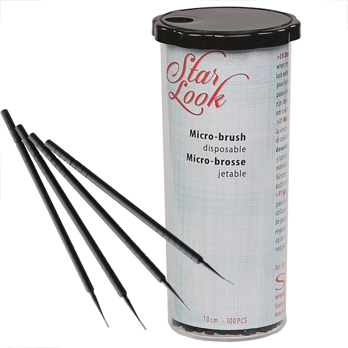 100 Mini-Brosses jetables cils Star Look